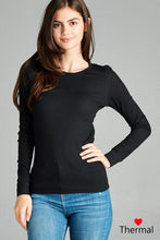 Load image into Gallery viewer, Long Sleeve Crew Neck Thermal Top
