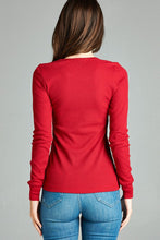 Load image into Gallery viewer, Long Sleeve Crew Neck Thermal Top
