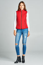 Load image into Gallery viewer, Faux Shearling Lined Quilted Padding Vest
