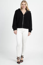 Load image into Gallery viewer, Faux Fur Drawstring Hooded Jacket
