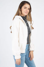 Load image into Gallery viewer, Faux Fur Drawstring Hooded Jacket
