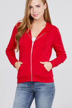 Load image into Gallery viewer, Long Sleeve Zipper French Terry Jacket W/ Kangaroo Pocket
