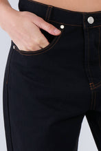 Load image into Gallery viewer, Black Casual Denim Boot Cut Jeans
