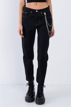 Load image into Gallery viewer, Black Casual Denim Boot Cut Jeans
