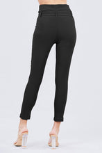 Load image into Gallery viewer, High Waisted Belted Pegged Stretch Pant
