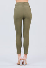 Load image into Gallery viewer, High Waisted Belted Pegged Stretch Pant
