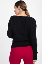 Load image into Gallery viewer, One Shoulder Ribbed Sweater
