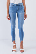 Load image into Gallery viewer, Asymmetrical Fringe Hem Jean Pants
