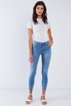 Load image into Gallery viewer, Asymmetrical Fringe Hem Jean Pants
