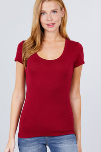 Short Sleeve Scoop Neck Tee