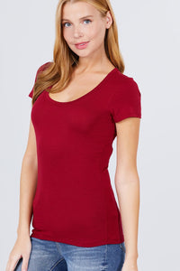 Short Sleeve Scoop Neck Tee