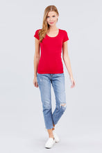 Load image into Gallery viewer, Short Sleeve Scoop Neck Tee
