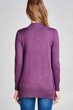 Load image into Gallery viewer, Long Sleeve Rib Banded Open Sweater Cardigan W/pockets
