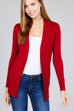 Load image into Gallery viewer, Long Sleeve Rib Banded Open Sweater Cardigan W/pockets
