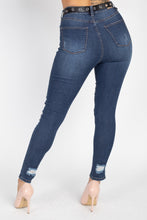 Load image into Gallery viewer, High Waist Belted Skinny Jeans
